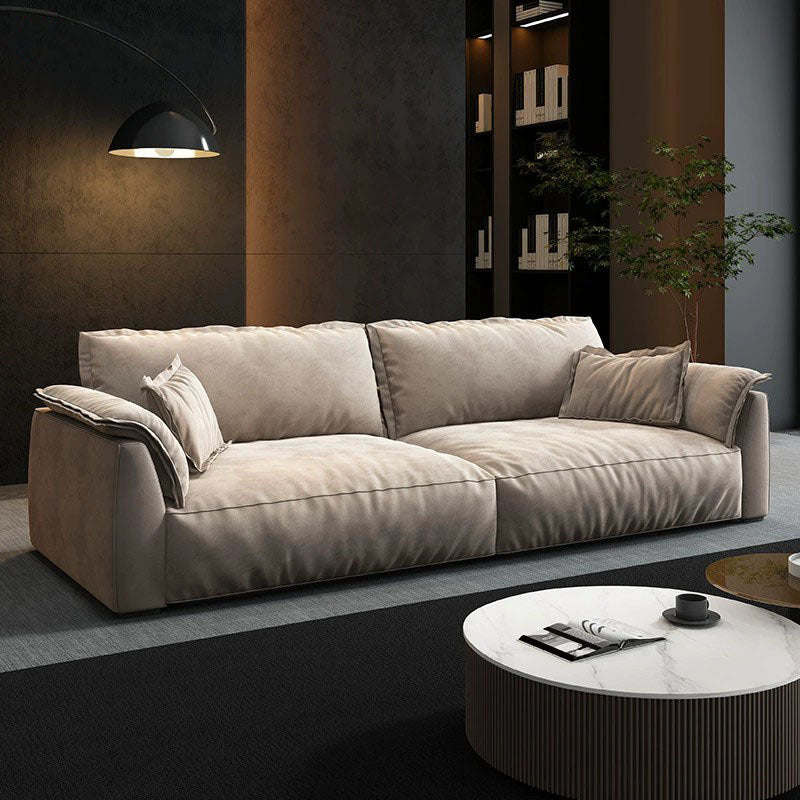 Pillow Top Arm Sectionals Velvet Sofa with Cushion Back for Apartment