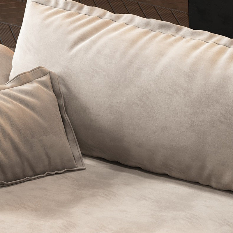 Pillow Top Arm Sectionals Velvet Sofa with Cushion Back for Apartment