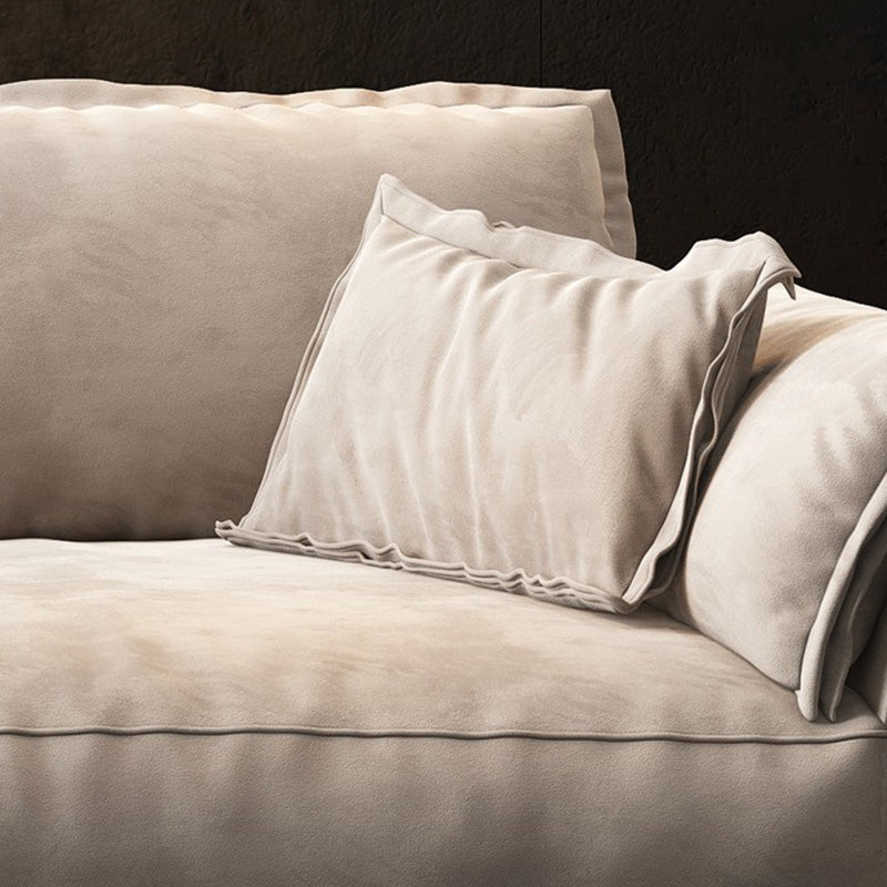 Pillow Top Arm Sectionals Velvet Sofa with Cushion Back for Apartment