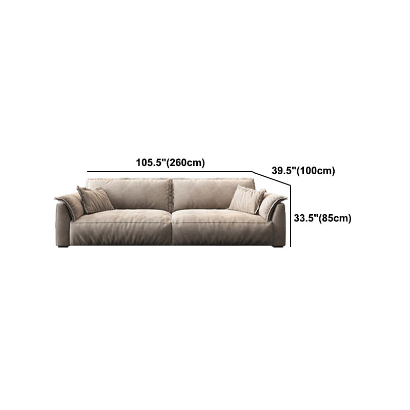 Pillow Top Arm Sectionals Velvet Sofa with Cushion Back for Apartment