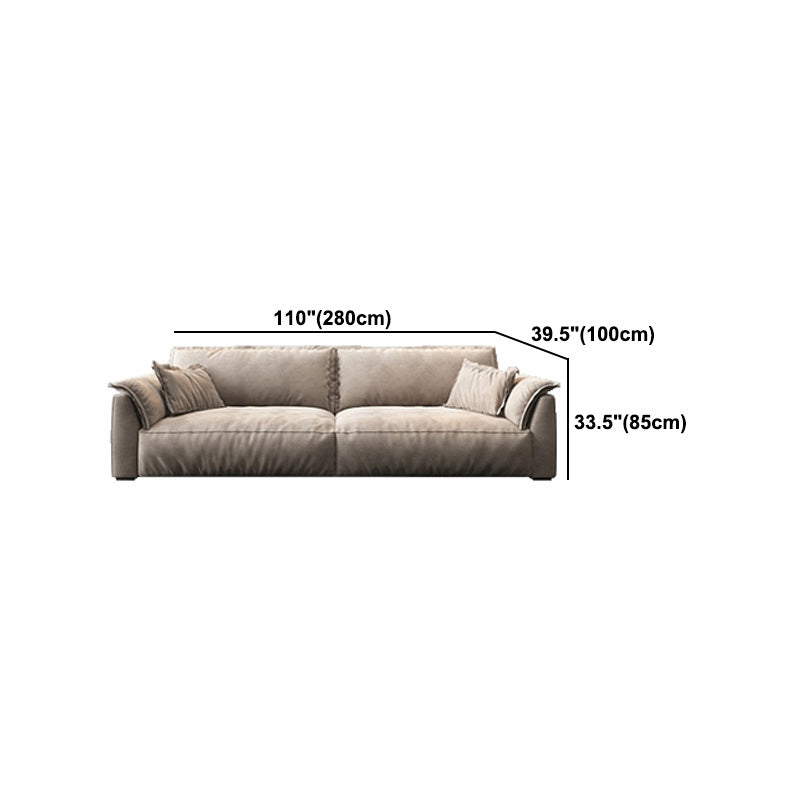 Pillow Top Arm Sectionals Velvet Sofa with Cushion Back for Apartment