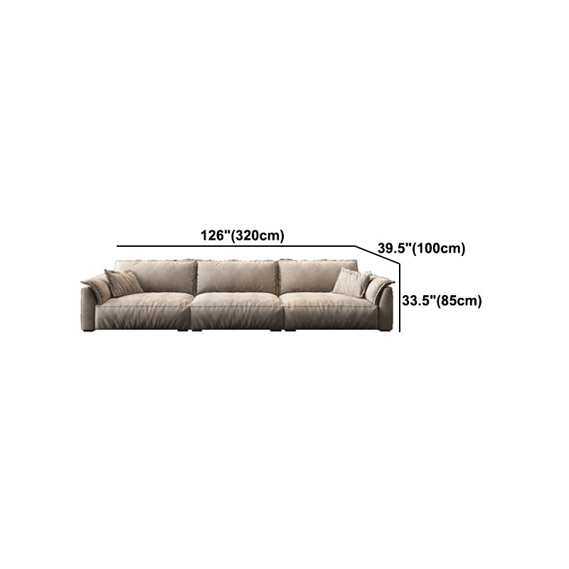 Pillow Top Arm Sectionals Velvet Sofa with Cushion Back for Apartment
