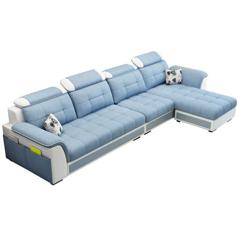 Scandinavian Pillow Top Arm Sofa with Storage and Ottoman Included