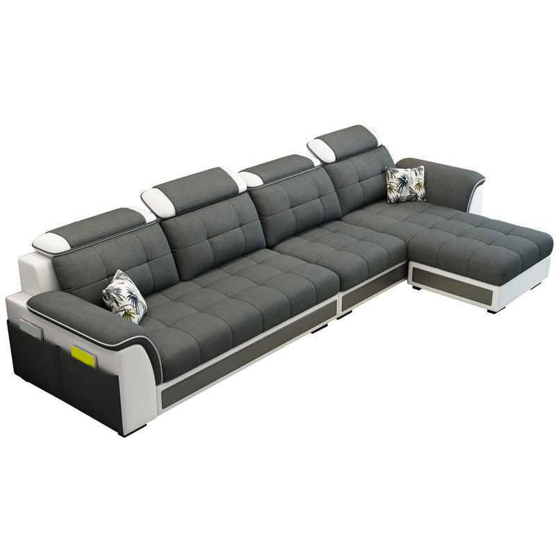 Scandinavian Pillow Top Arm Sofa with Storage and Ottoman Included
