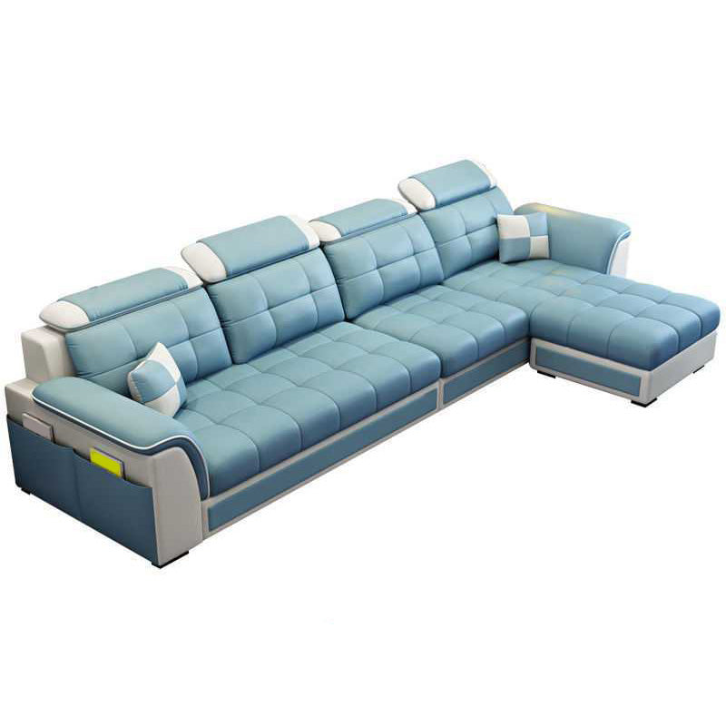 Scandinavian Pillow Top Arm Sofa with Storage and Ottoman Included