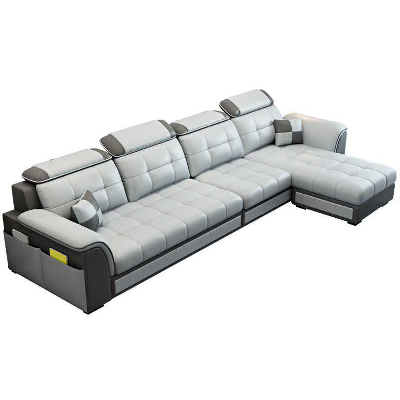 Scandinavian Pillow Top Arm Sofa with Storage and Ottoman Included