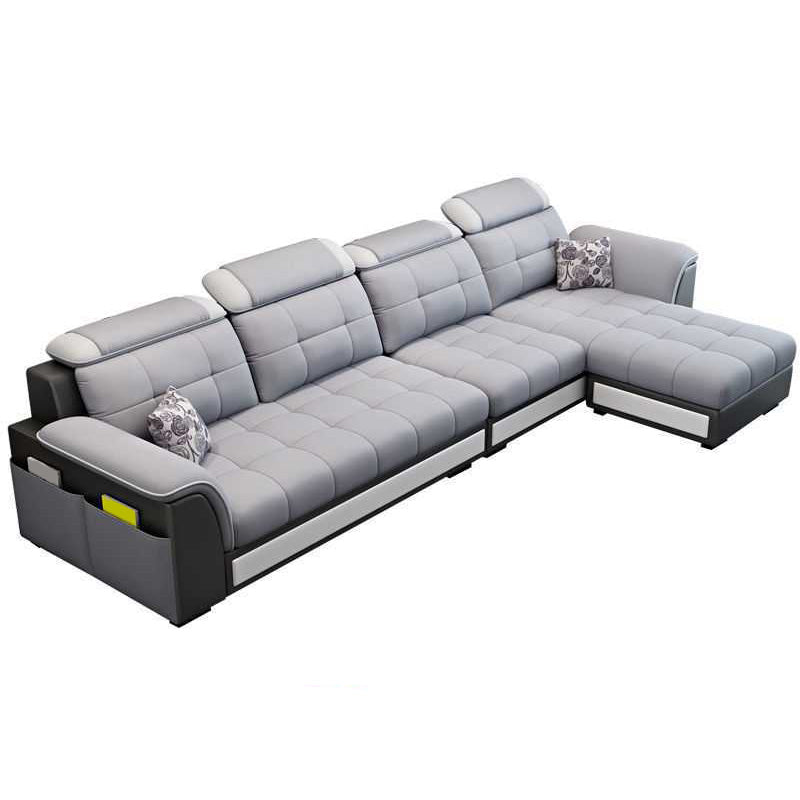 Scandinavian Pillow Top Arm Sofa with Storage and Ottoman Included