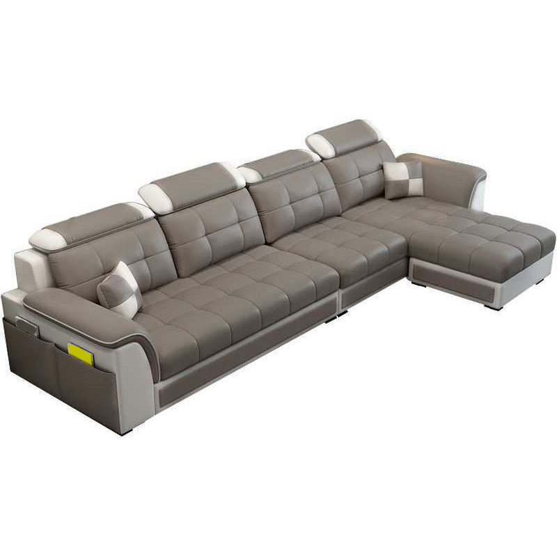Scandinavian Pillow Top Arm Sofa with Storage and Ottoman Included