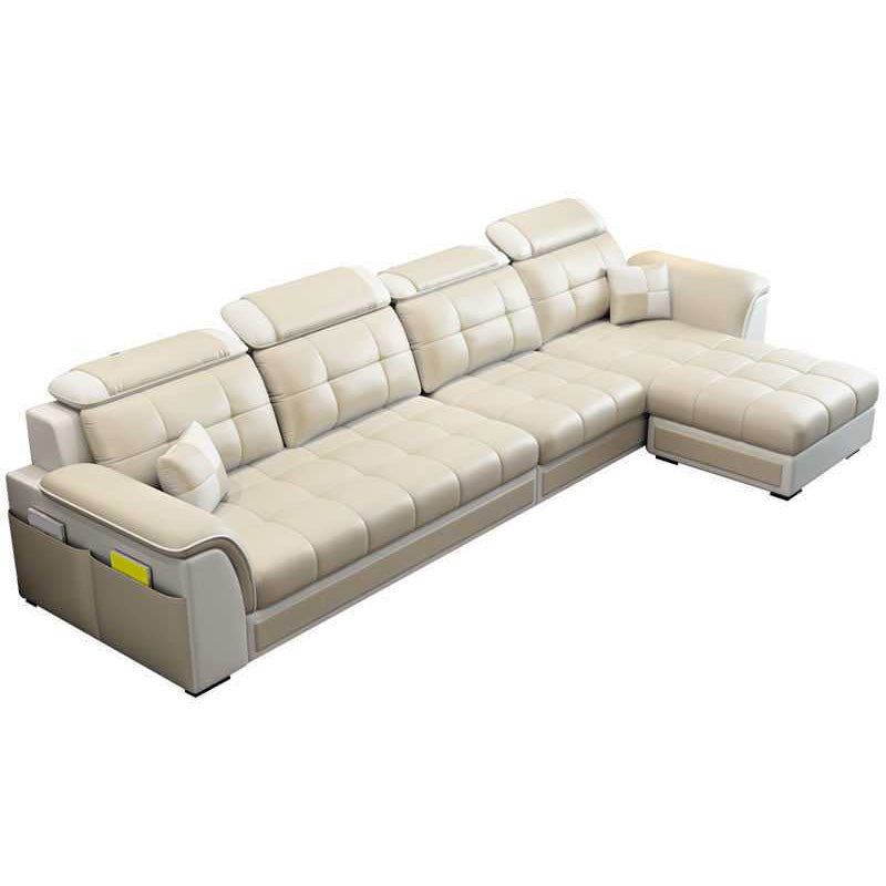 Scandinavian Pillow Top Arm Sofa with Storage and Ottoman Included