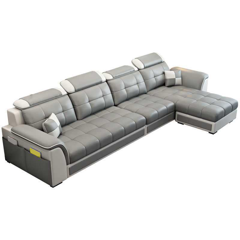 Scandinavian Pillow Top Arm Sofa with Storage and Ottoman Included