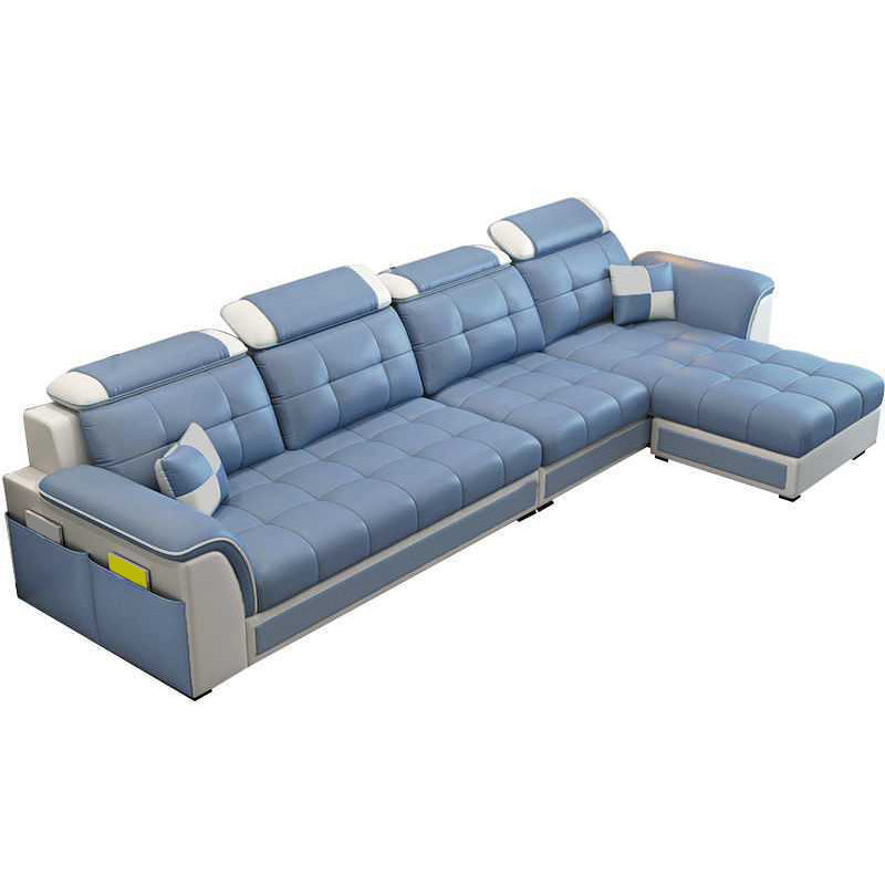 Scandinavian Pillow Top Arm Sofa with Storage and Ottoman Included
