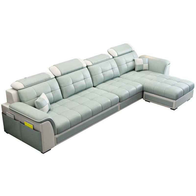 Scandinavian Pillow Top Arm Sofa with Storage and Ottoman Included