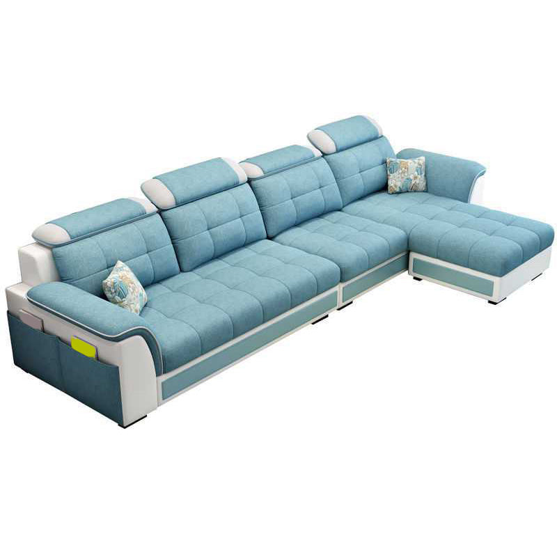 Scandinavian Pillow Top Arm Sofa with Storage and Ottoman Included