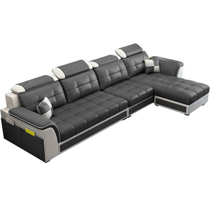 Scandinavian Pillow Top Arm Sofa with Storage and Ottoman Included