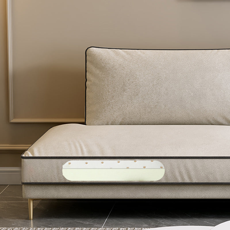 Stationary Slipcovered Living Room Square Arm Standard Cushions Sofa