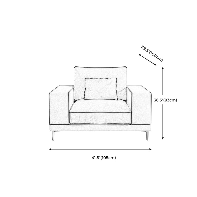 Stationary Slipcovered Living Room Square Arm Standard Cushions Sofa