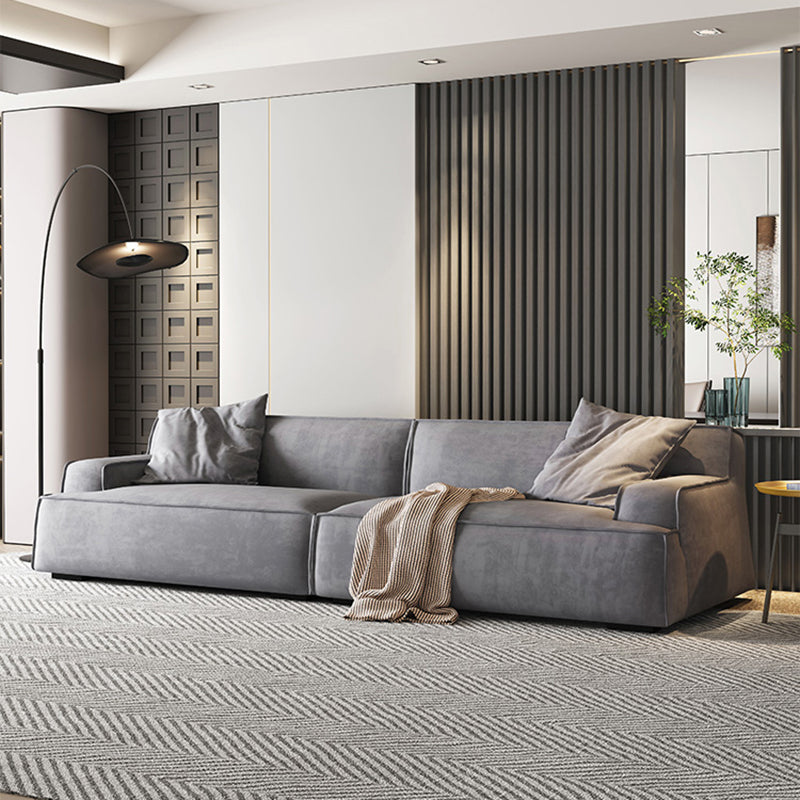 Stationary Stain Resistant Living Room Square Arm Standard Sofa