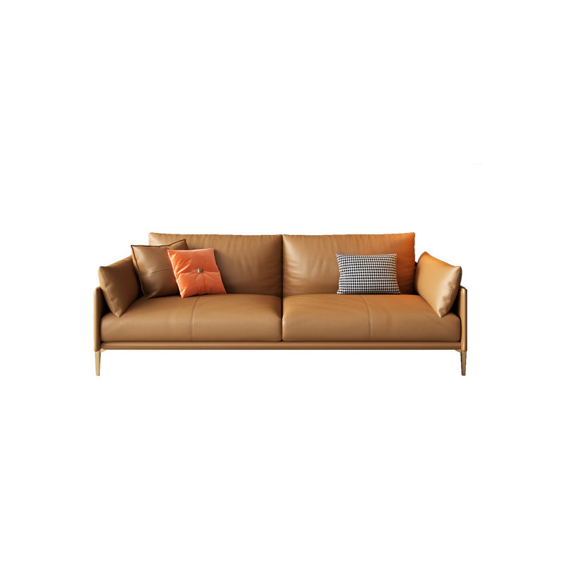 Stationary with Storage Living Room Pillow Top Arm Brown Seating