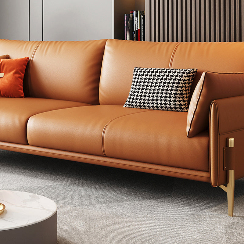 Stationary with Storage Living Room Pillow Top Arm Brown Seating