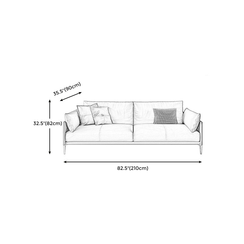 Stationary with Storage Living Room Pillow Top Arm Brown Seating