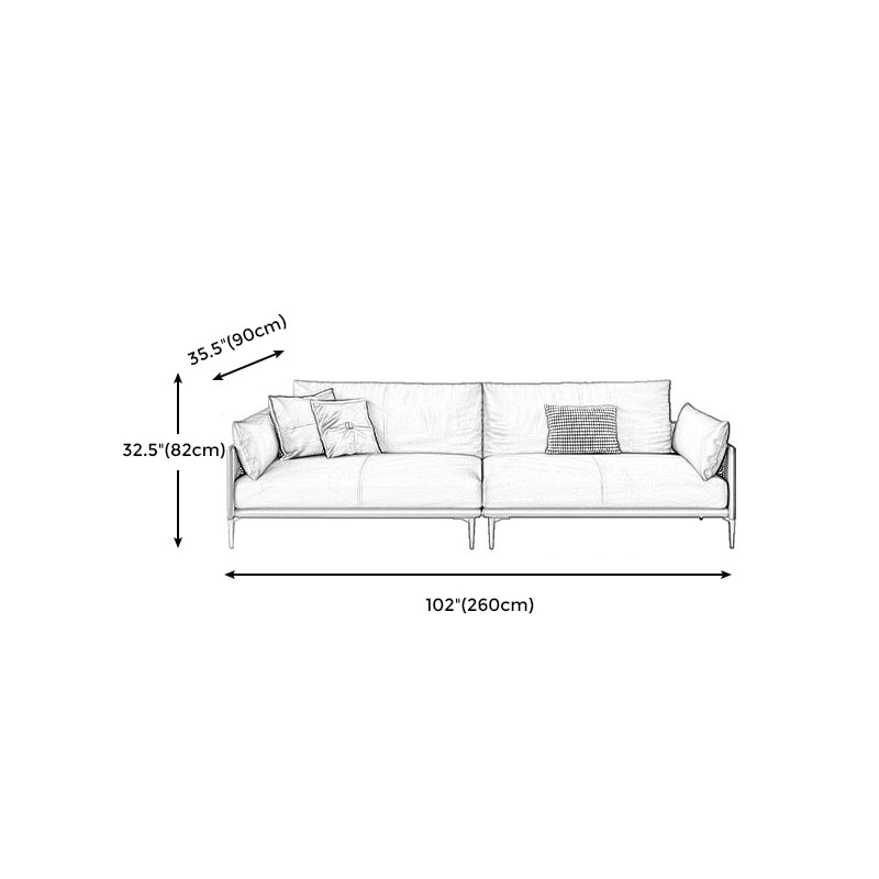 Stationary with Storage Living Room Pillow Top Arm Brown Seating