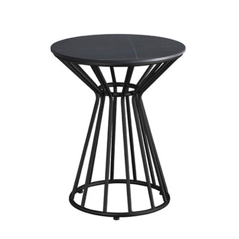 Mid-Century Stone End Table 19.69" W x 19.69" x D 21.65" H Frame Side Table
