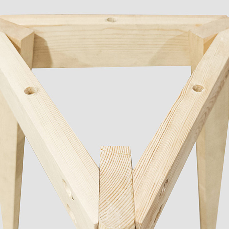 Wood Living Room Side Table Round 3 Legs End Table in White/Natural