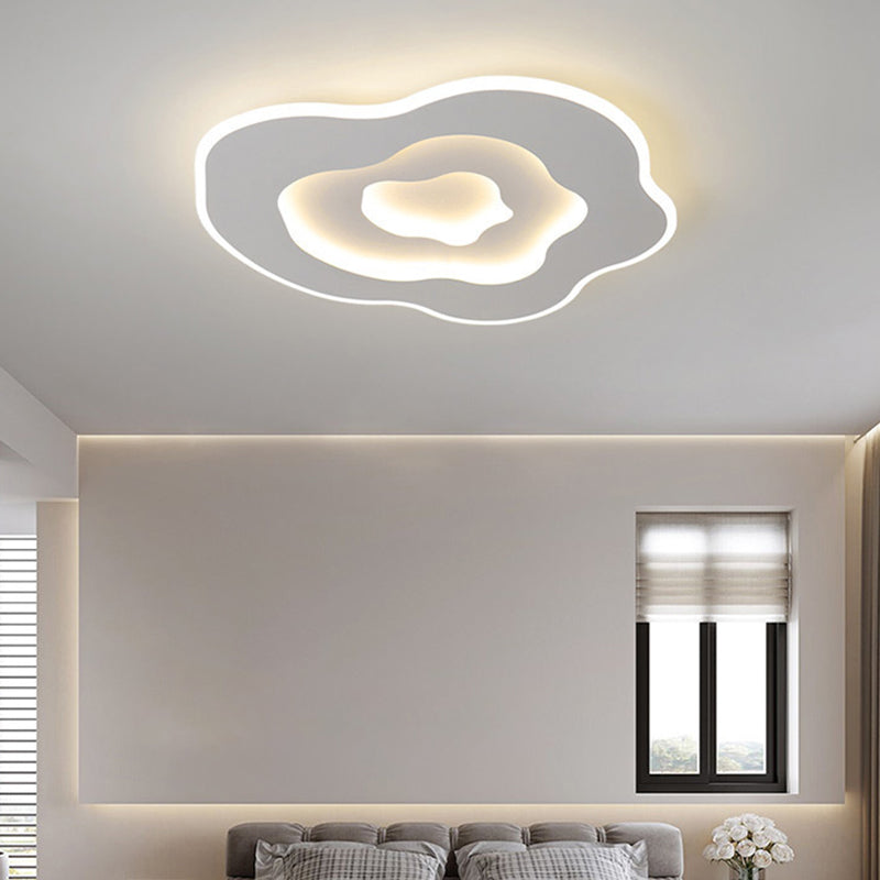 Modern Style Geometry Ceiling Lights Metal Ceiling Lamps for Bedroom in White