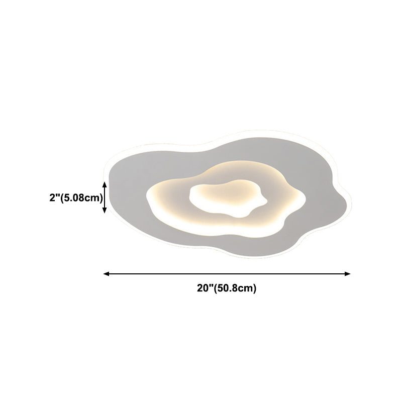 Modern Style Geometry Ceiling Lights Metal Ceiling Lamps for Bedroom in White