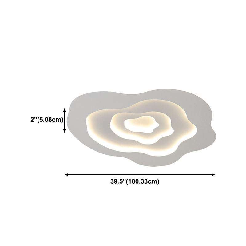 Modern Style Geometry Ceiling Lights Metal Ceiling Lamps for Bedroom in White