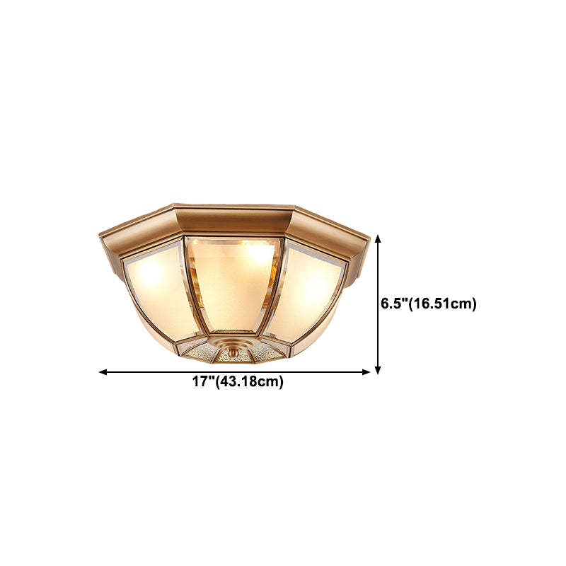 American Colonial Ceiling Light Multi Lights Close to Ceiling Lamp for Bedroom