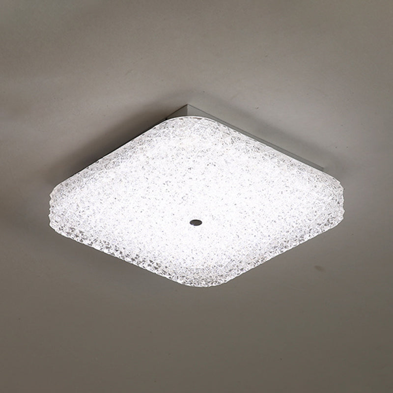 Modern Ceiling Mount Light LED Close to Ceiling Lamp with Glass Shade for Living Room
