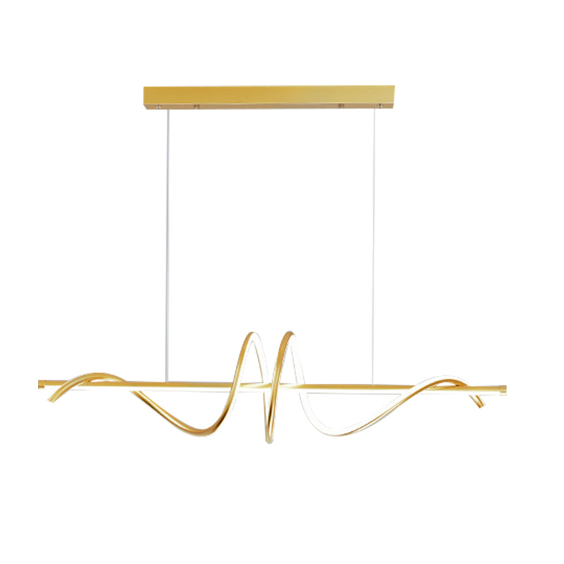 Metal Linear Shade Island Pendant Modern Style Multi Light Island Lighting for Living Room