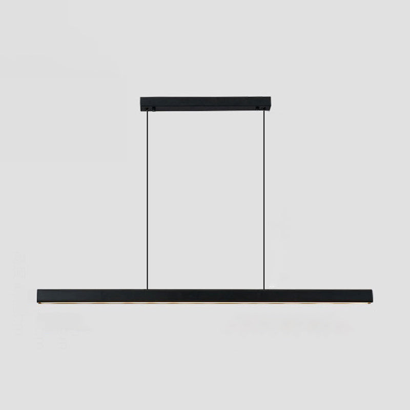 Metal Linear Shade Island Pendant Modern Style 1 Light Island Lighting for Living Room