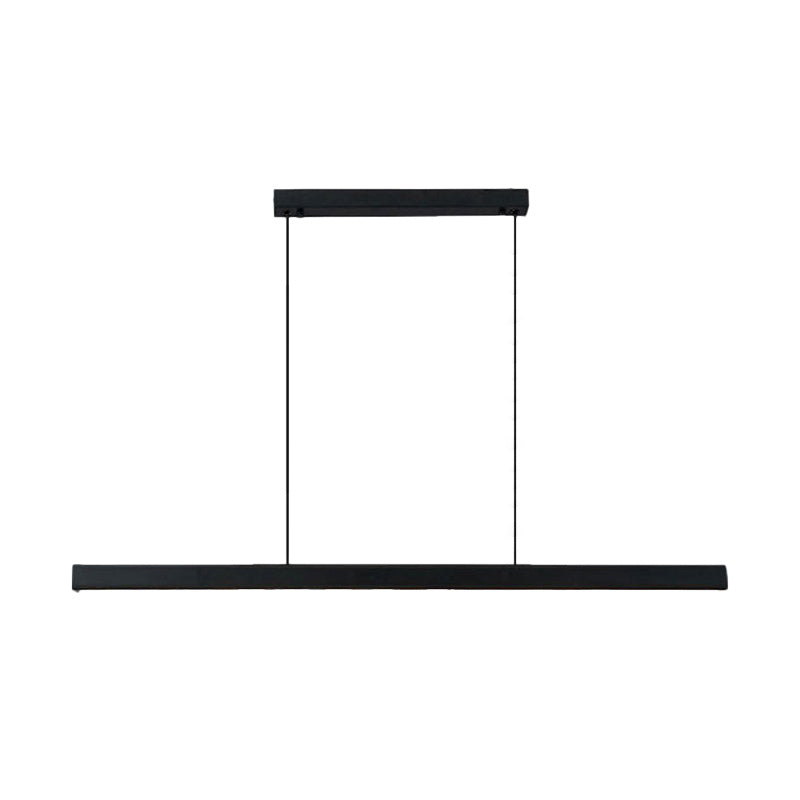 Metal Linear Shade Island Pendant Modern Style 1 Light Island Lighting for Living Room