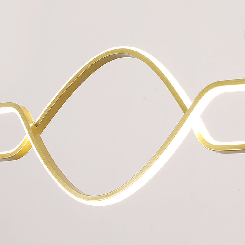 Linear Shape Island Pendant Contemporary Style Metal 1 Light Pendant Lighting Fixture