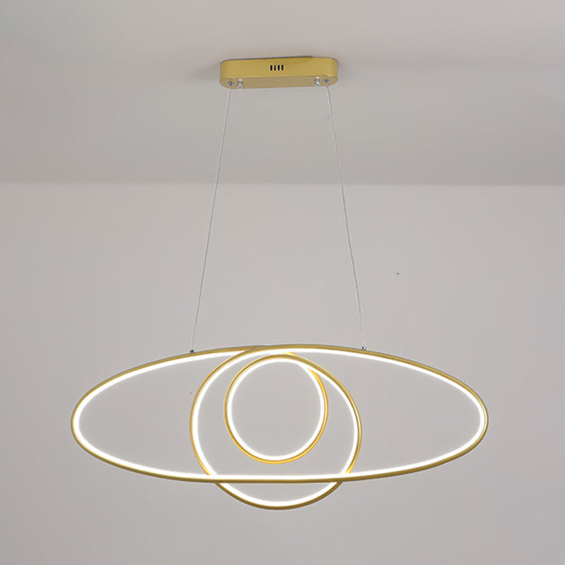 Linear Shape Island Pendant Contemporary Style Metal 1 Light Island Lighting Fixture