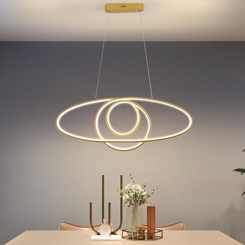 Linear Shape Island Pendant Contemporary Style Metal 1 Light Island Lighting Fixture