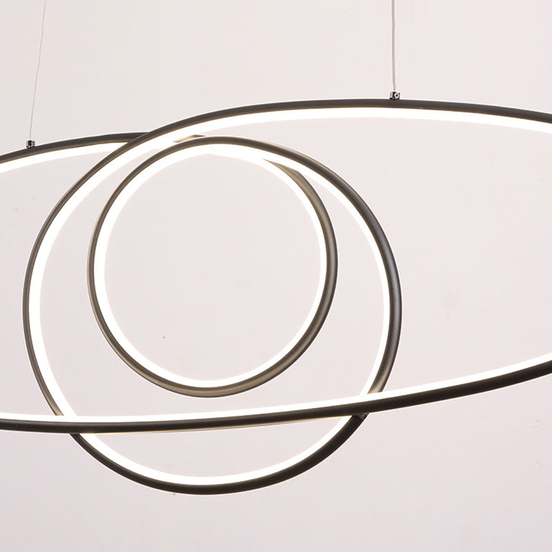 Linear Shape Island Pendant Contemporary Style Metal 1 Light Island Lighting Fixture