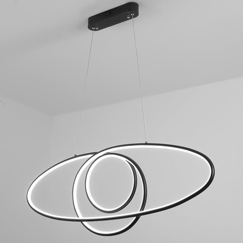 Linear Shape Island Pendant Contemporary Style Metal 1 Light Island Lighting Fixture