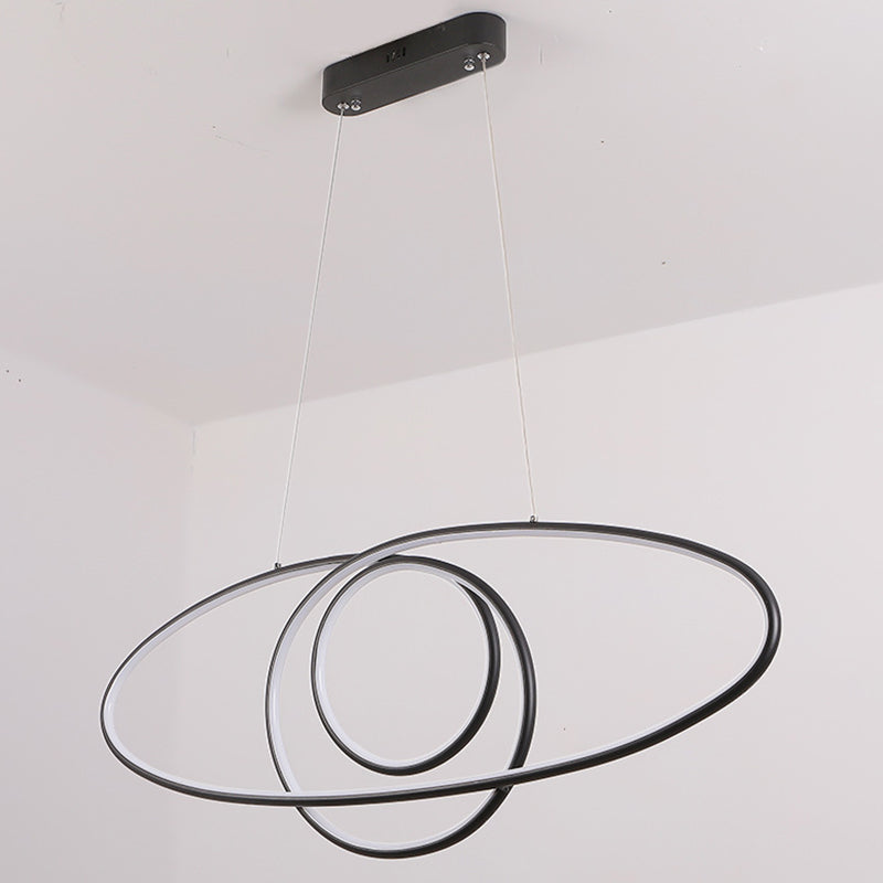 Linear Shape Island Pendant Contemporary Style Metal 1 Light Island Lighting Fixture