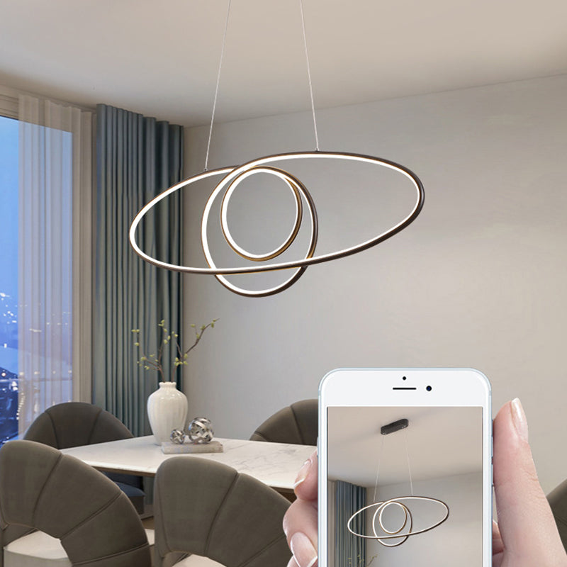 Linear Shape Island Pendant Contemporary Style Metal 1 Light Island Lighting Fixture