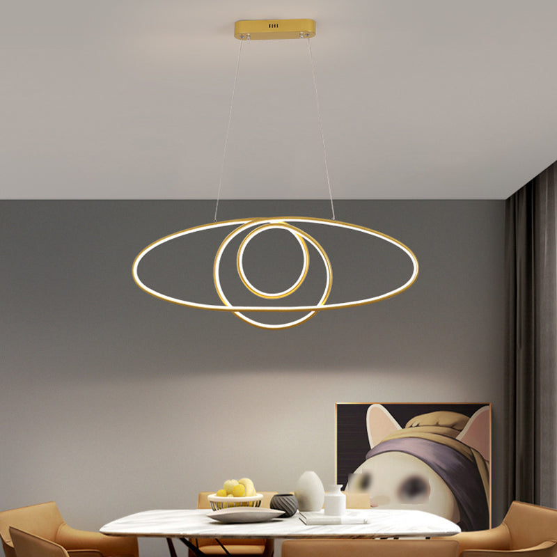 Linear Shape Island Pendant Contemporary Style Metal 1 Light Island Lighting Fixture
