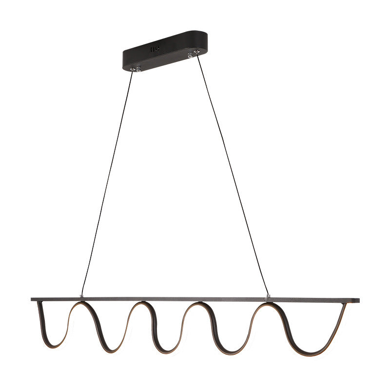 Linear Shape Island Pendant Contemporary Style Metal 1 Light Island Lighting