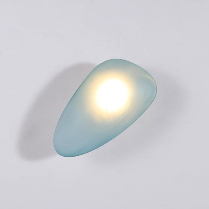 Glass Unique Shape Wall Lights Modern Style 1 Light Wall Mount Fixture for Living Room