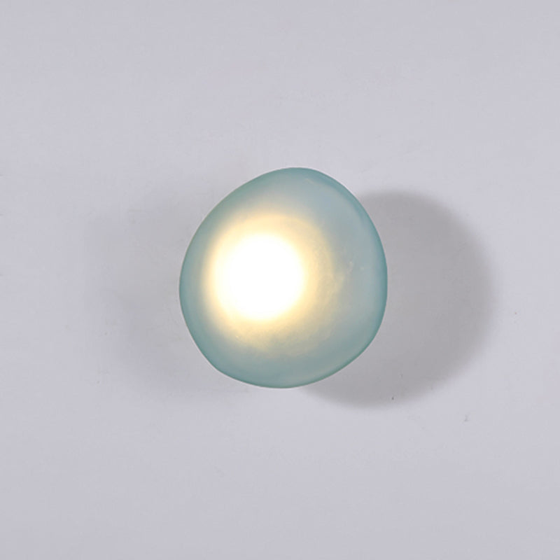 Glass Unique Shape Wall Lights Modern Style 1 Light Wall Mount Fixture for Living Room