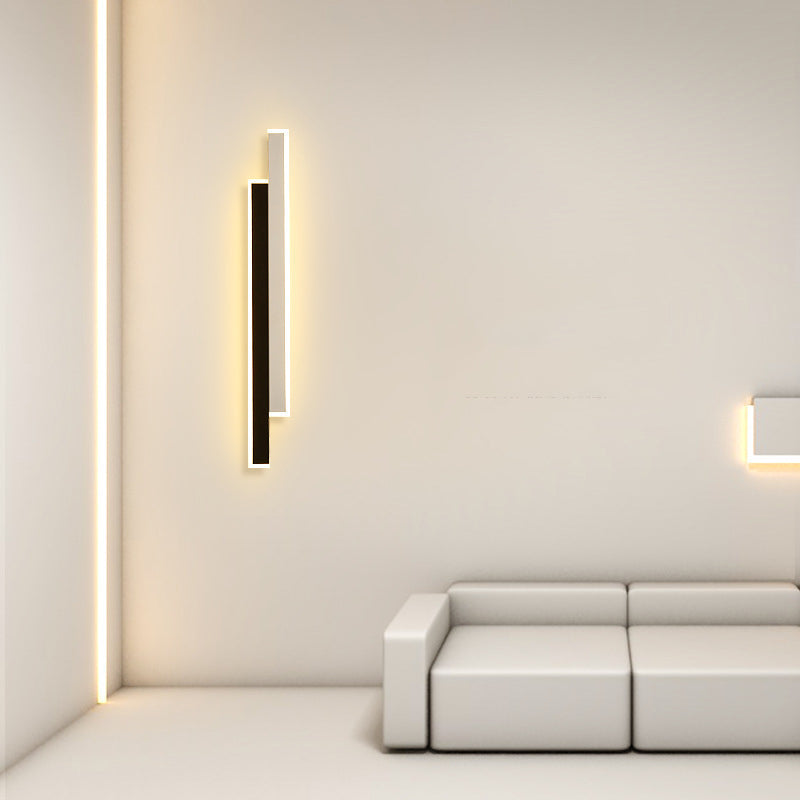 Contemporary Style Linear Wall Mounted Lamps Metal 2 Lights Wall Mounted Lights