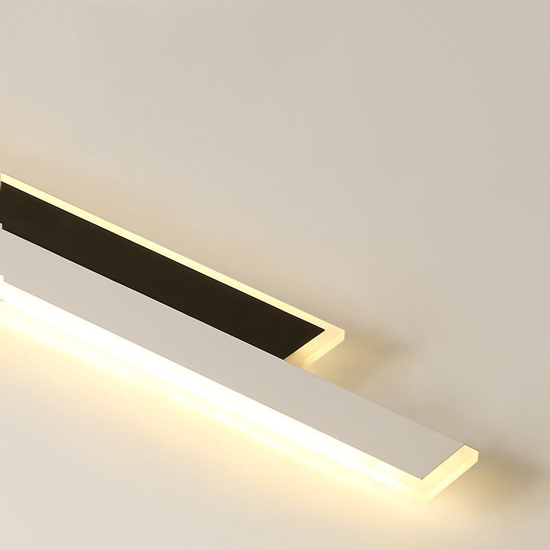 Contemporary Style Linear Wall Mounted Lamps Metal 2 Lights Wall Mounted Lights