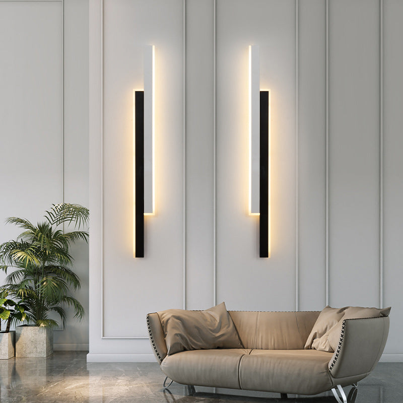 Contemporary Style Linear Wall Mounted Lamps Metal 2 Lights Wall Mounted Lights