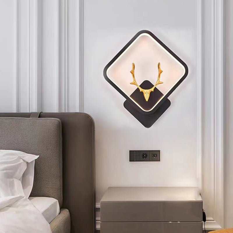 Contemporary Style Geometric Wall Mounted Lamps Metal 1 Light Wall Sconces